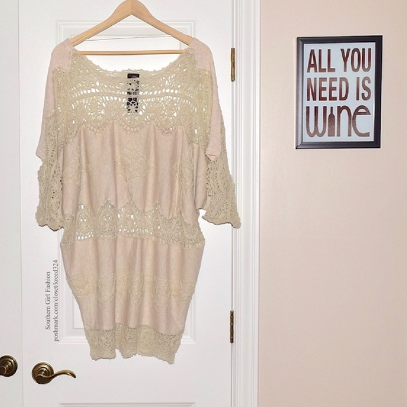 Free People Dresses & Skirts - FREE PEOPLE Woven Dress Intricate Mini Swing Tunic